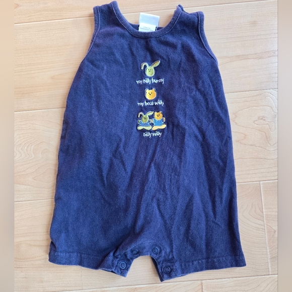 Vintage Y2K 2000 Carter's silly bunny tank top sleeveless onesie - Picture 3 of 5